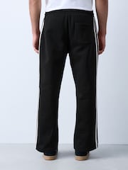 Black Straight Fit Side Stripe Joggers - Image 3 of 7