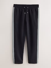 Black Straight Fit Side Stripe Joggers - Image 5 of 7