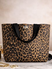 Personalised Leopard Print Bag by Loveabode - Image 1 of 4