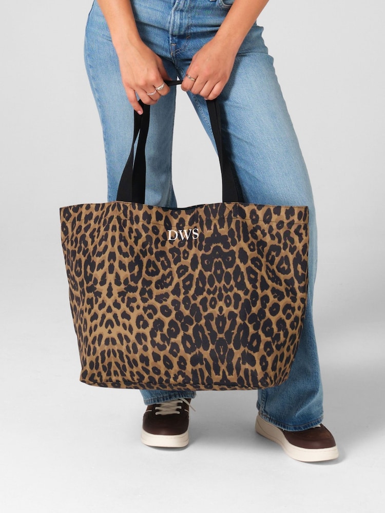 Personalised Leopard Print Bag by Loveabode - Image 4 of 4