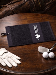 Personalised Black Golf Towel by Loveabode - Image 2 of 4