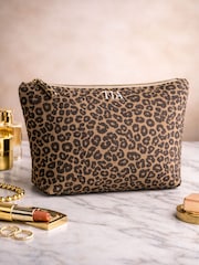 Personalised Leopard Print Makeup Bag by Loveabode - Image 2 of 4