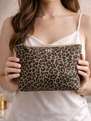 Personalised Leopard Print Makeup Bag by Loveabode - Image 3 of 4