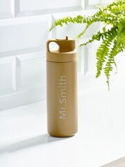 Personalised Mustard Straw Water Bottle by Loveabode - Image 2 of 4