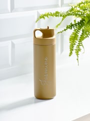 Personalised Mustard Straw Water Bottle by Loveabode - Image 3 of 4