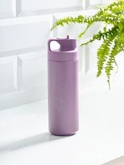 Personalised Lilac Straw Water Bottle by Loveabode - Image 1 of 4