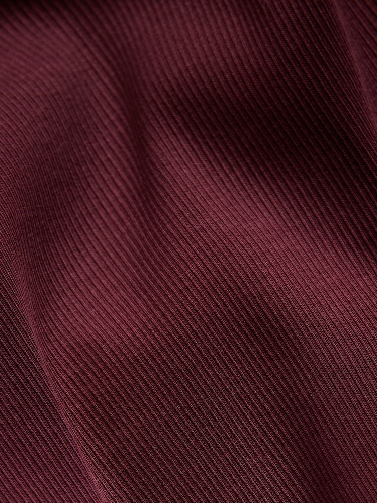 The Set 4 Pack Ribbed Lace Trim Cami Vests Burgundy/Navy Blue/Pink/Ecru - Image 7 of 7