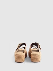 River Island Brown Ringe Buckle Strap Wedge Sandals - Image 5 of 6