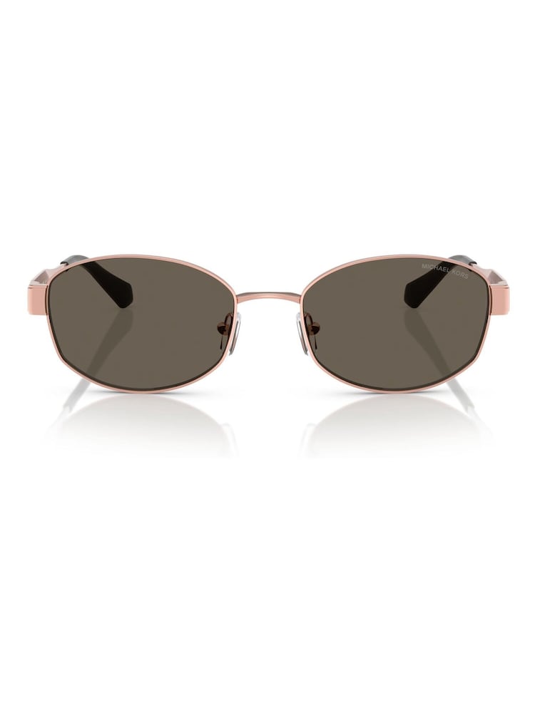 Michael Kors Gold Monte Carlo Oval Sunglasses - Image 2 of 5