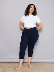 LOVALL Blue Lightweight Cropped Leggings - Image 1 of 5