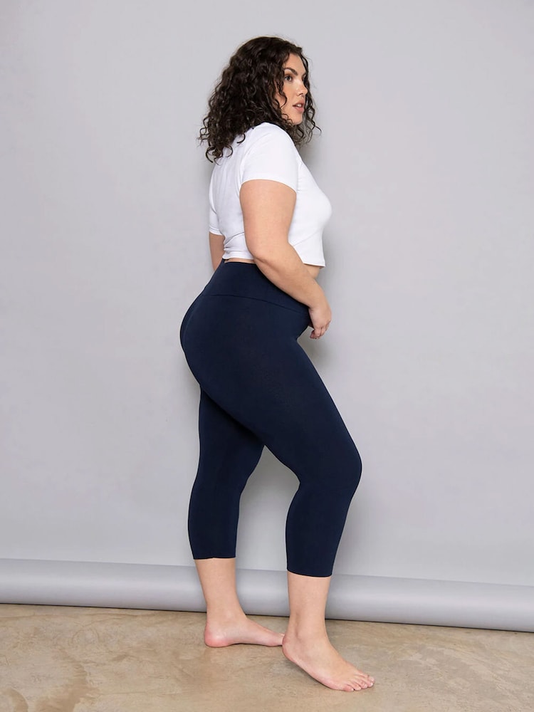 LOVALL Blue Lightweight Cropped Leggings - Image 2 of 5