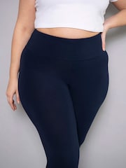 LOVALL Blue Lightweight Cropped Leggings - Image 4 of 5