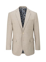 Skopes Natural Aurelio Tailored Fit Houndstooth Check Jacket - Image 6 of 7