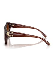 COACH Brown Irregular Sunglasses - Image 4 of 5