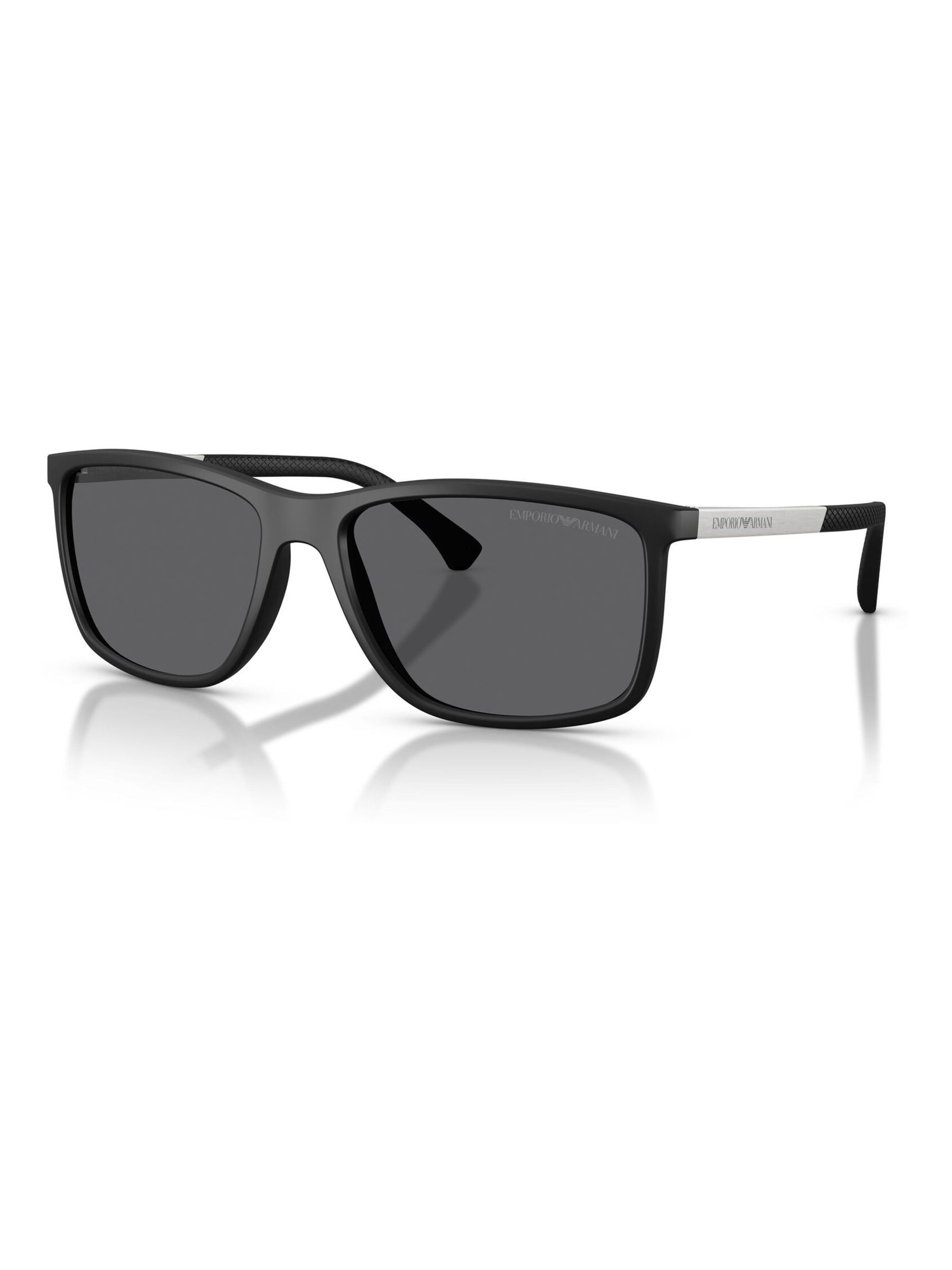 Emporio Armani Men's Grey Man Ea4058 506381 Sunglasses Injected Black Squared Polarized - Image 6