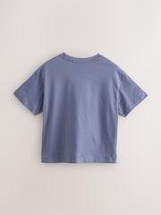 smALLSAINTS Blue Graphic Crew T-Shirts 3 Pack - Image 5 of 9
