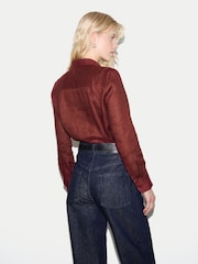 Jigsaw Red Classic Linen Shirt - Image 3 of 6