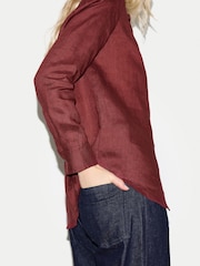 Jigsaw Red Classic Linen Shirt - Image 5 of 6