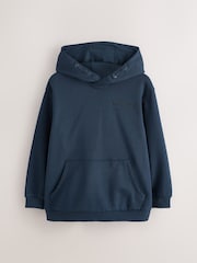 smALLSAINTS Navy Oversized Underground Pullover Hoodie - Image 1 of 8