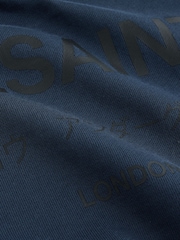 smALLSAINTS Navy Oversized Underground Pullover Hoodie - Image 3 of 8