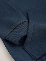 smALLSAINTS Navy Oversized Underground Pullover Hoodie - Image 6 of 8