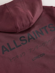 smALLSAINTS Burgundy Red Underground Oversized Pull-Over Hoodie - Image 10 of 11