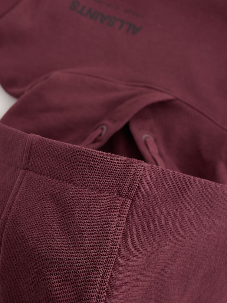 smALLSAINTS Burgundy Red Underground Oversized Pull-Over Hoodie - Image 11 of 11