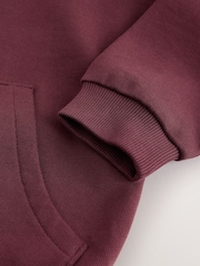 smALLSAINTS Burgundy Red Underground Oversized Pull-Over Hoodie - Image 9 of 11