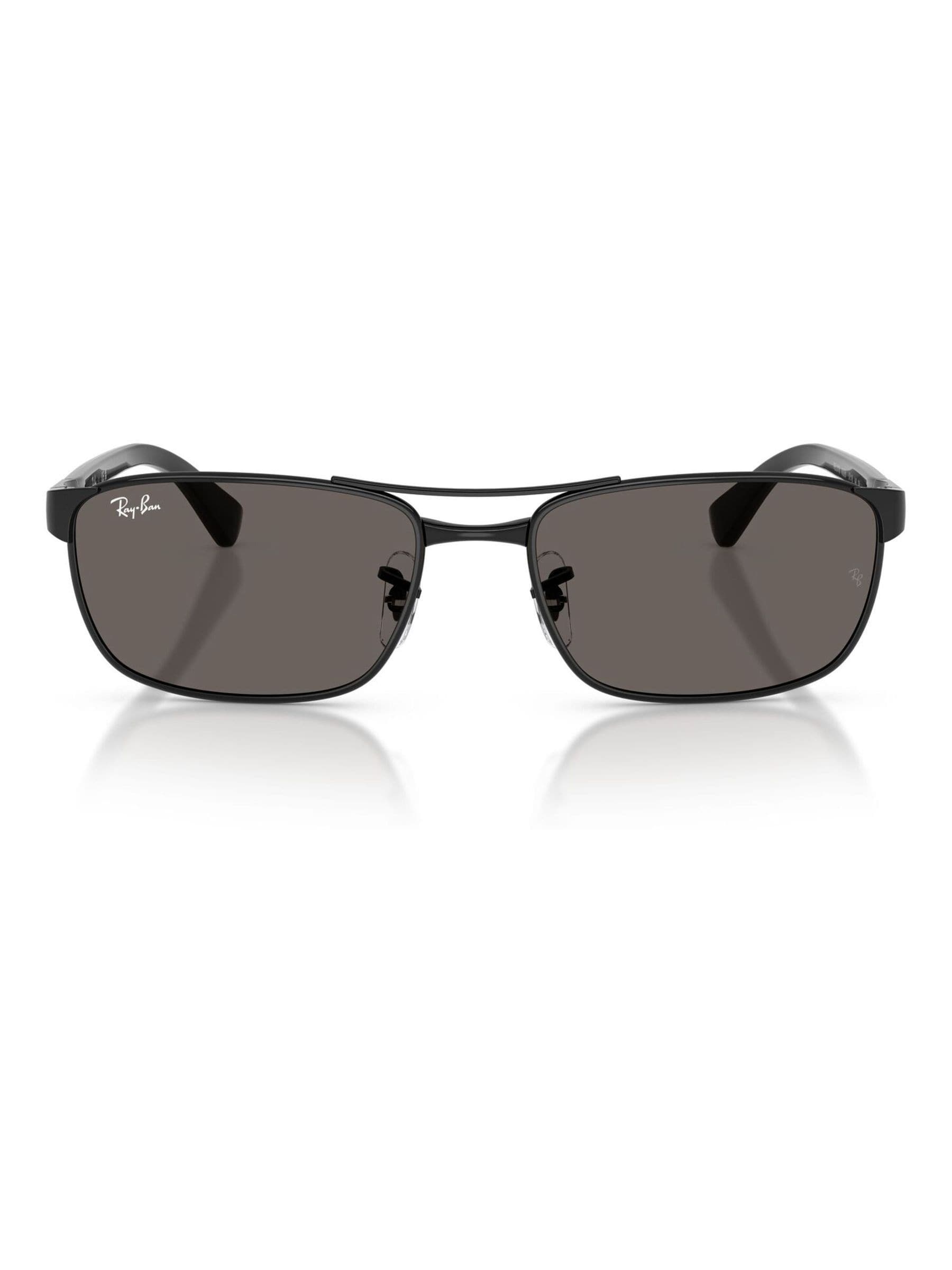 Ray - Ban Unisex Grey Ray - Ban Rb3778 002/B1 Sunglasses Metal Black Geometric Normal - Image 3