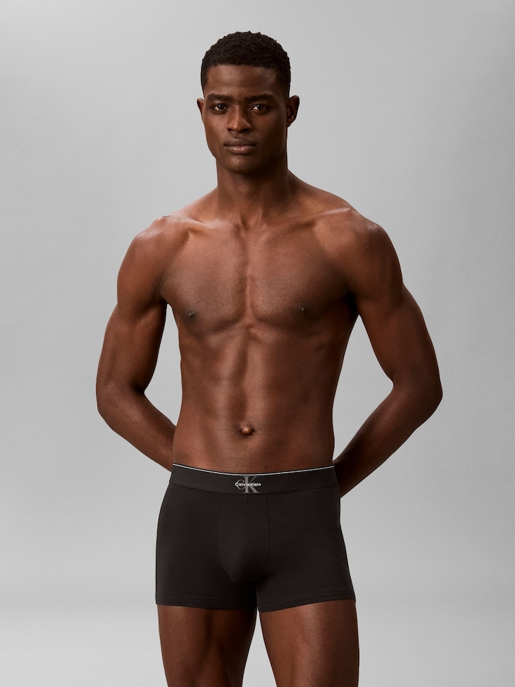 Calvin Klein Graphic Monogram Cotton Stretch Trunks - 圖片 2/5