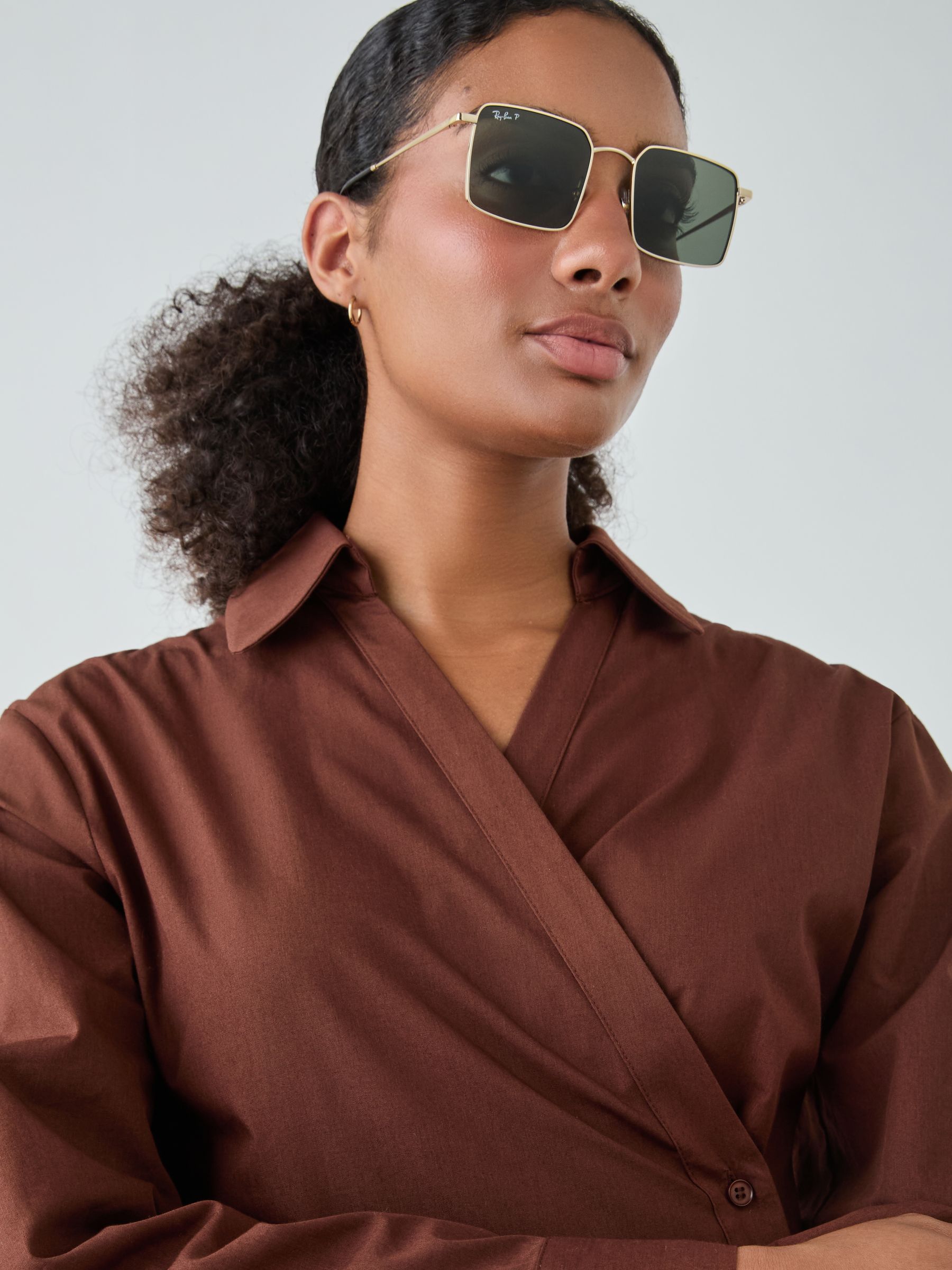 Ray-Ban RB3782, Pale Gold Polarized Sunglasses Dark Green Polarized lenses, Mojo Glasses - Image 3
