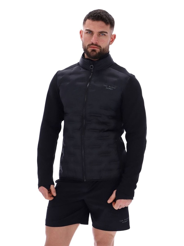 Ted Baker Sport Black Connor Quilted Insulated Training Jacket - Image 1 of 4