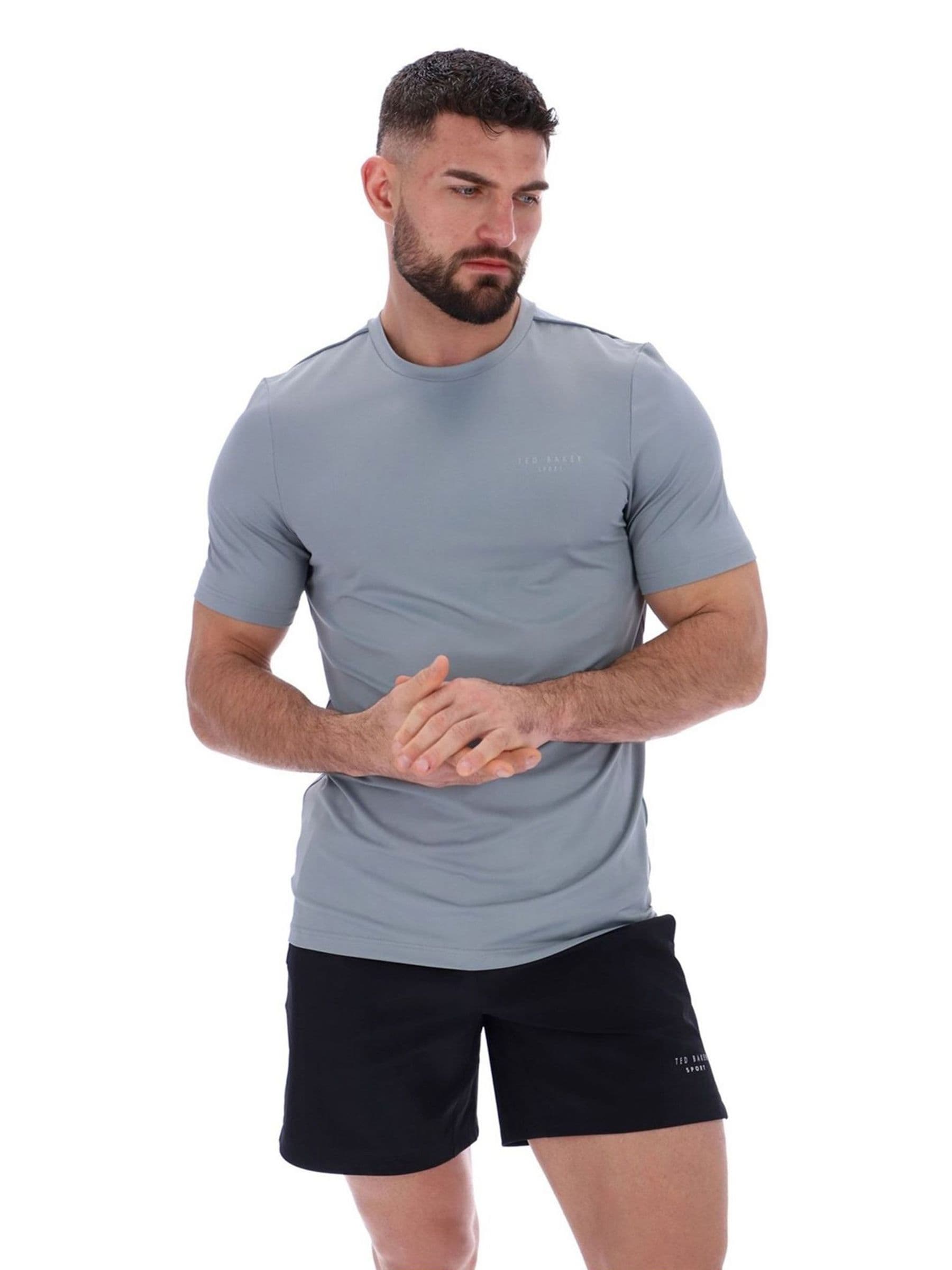 Ted Baker Sam Aeroflow Running T-Shirt Grey Extra Large - Image 4