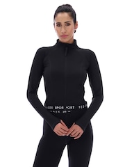 Ted Baker Sport Marie Essentials Cropped Zip Up Jacket - Image 1 of 4