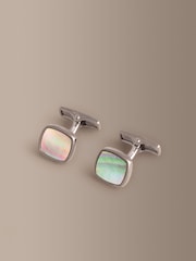 Smoke Mother Of Pearl Cufflinks - Image 1 of 4