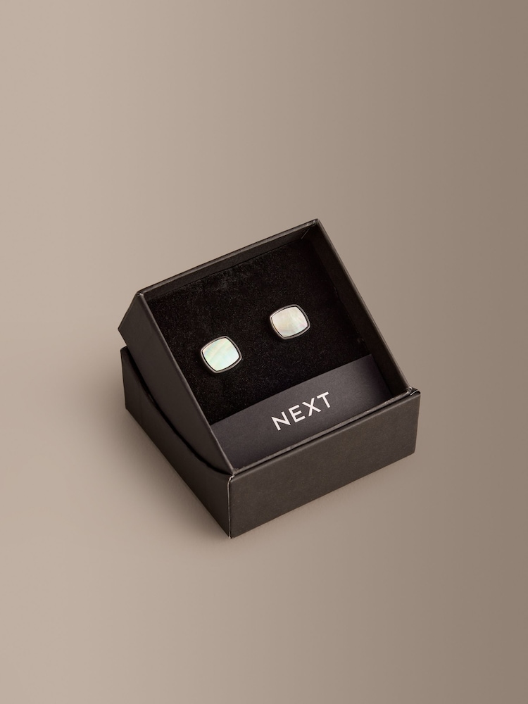 Smoke Mother Of Pearl Cufflinks - Image 4 of 4 Smoke Mother Of Pearl Cufflinks - Image 4 of 4