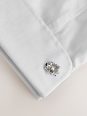 실버 - Flower Cufflinks - 5의 이미지 1