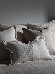 Ellenvale Interiors Natural Hallie Gingham Cushion 50 x 30cm Cover 45 X 45cm - Image 2 of 3