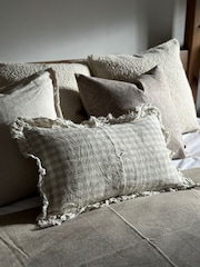 Ellenvale Interiors Natural Hallie Gingham Cushion 50 x 30cm Cover 45 X 45cm - Image 3 of 3