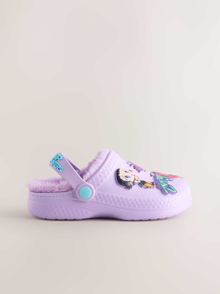 Purple K-Pop Demon Hunters Warm Lined Slipper Clogs - Image 2 of 5