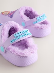 Purple K-Pop Demon Hunters Warm Lined Slipper Clogs - Image 4 of 5