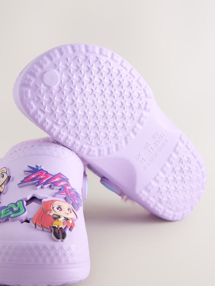 Purple K-Pop Demon Hunters Warm Lined Slipper Clogs - Image 5 of 5