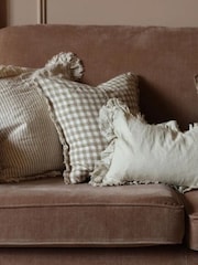 Ellenvale Interiors Light Brown Esmee Gingham Cushion Cover 45 x 45cm 45 X 45cm - Image 2 of 3