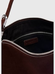 Whistles Brown Buckle Detail Suede Bag - Image 2 of 4