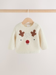 Neutral Reindeer Baby Fleece Top and Leggings Set (0mths-2yrs) - Image 2 of 13