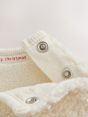 Neutral Reindeer Baby Fleece Top and Leggings Set (0mths-2yrs) - Image 8 of 13