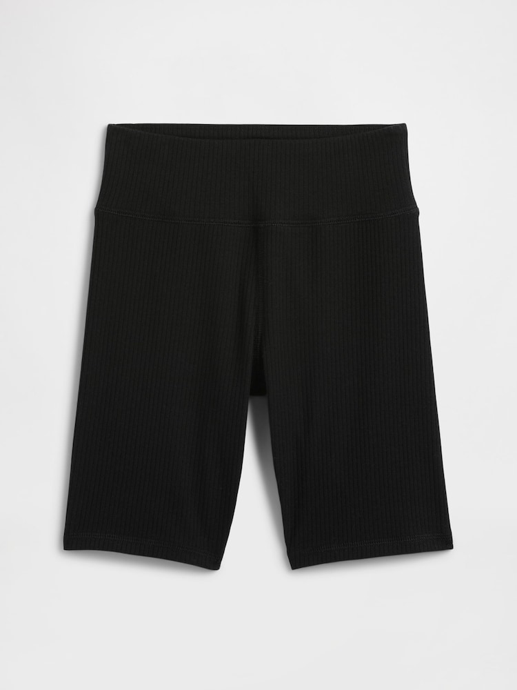 Gap Black Ribbed Bike Shorts (4-13yrs) - Image 1 of 2