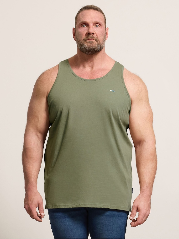 BadRhino Big & Tall Green Falcon Singlet Vests 3 Pack - Image 2 of 9
