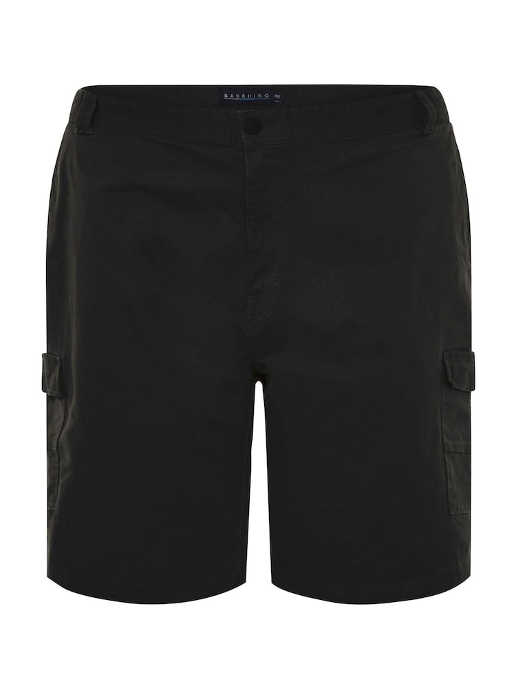 BadRhino Big & Tall Black 2 Pack Stretch Chino Shorts - Image 3 of 3