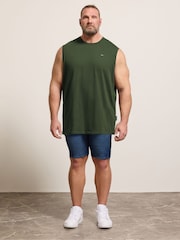 BadRhino Big & Tall Black Long Muscle Vests 5 Pack - Image 2 of 6